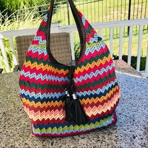 💕 SOLD 💕 Nine West Woven Straw Hobo Bag